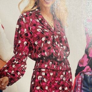 Medium CABi Corsage Blouse Burgundy